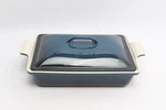 Creuset Rectangular 33CM Casserole With Lid Nuit 3.8L. Fixed Price $126.00.