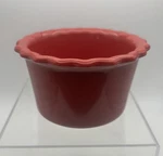 Chantal Ramekin Bakeware Red Scalloped Edge 1 Cup .24 Liter 93-RMR08/4. Fixed Price $8.50.