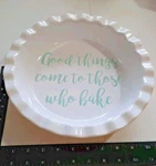 10 Scallop Edge Deep Dish Pie Plate Pan Casserole Baking Stoneware Good Things. Fixed Price $9.99.