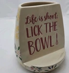 Temptations Lick The Bowl Utensil Holder/cookbook Stand 7.5 X 6. Fixed Price $27.00.
