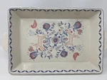 Stoneware Deer Birds Flowers Lasagna Casserole Deep Baking Dish 9 X 13 Threshold. Fixed Price $42.41.