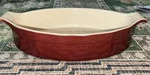 Emile Henry Williams Sonoma 7672 Oval Roasting Pan 8 X 11 Discontinued Color Red. Fixed Price $49.95.