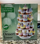 Wilton 4-TIER Stacked Cupcake Dessert Display Tower Wedding Shower New Box. Fixed Price $15.99.