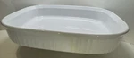 Vtg Corning Ware 4.5 Ltr French White F-21-B Open Lasagna Pan Casserole Dish Euc. Fixed Price $36.95.