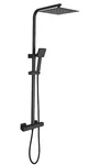 Bwe Shower System A-98038-B Double Handle, 2 Spray, Wall Bar, Square, Black. Fixed Price $89.99.