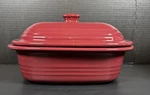 Pampered Chef 3.1 Qt Cranberry Covered Baker Stoneware Dish - No Box. Fixed Price $50.00.