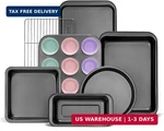 Kitessensu Compact Baking Pans Sets, Nonstick Bakeware 19-PIECE With Round/. Fixed Price $58.56.