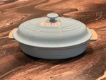 Creuset 27 Cm Stoneware Casserole, Sky Blue, 1.7 L, W/tags. Fixed Price $93.75.