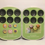 Lot Of Wilton 12 Cavity Non-stick Pan Spring Easter Egg Cookies Mold Bakeware. Fixed Price $17.99.