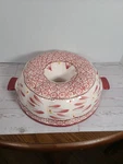 Temp-tations Presentable Ovenware Old World Ceramic Bundt Pan W/ Serving Tray. Fixed Price $34.99.
