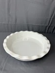 Cordon Bleu 9" White Scalloped Ceramic Pie Plate - Used Bakeware. Fixed Price $21.50.