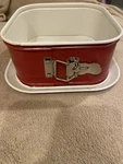 Patisse Loaf Springform Pan With Detachable Base, X7.5 Red, Metal Clasp. Fixed Price $39.00.