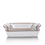 Koov Bakeware Set, Ceramic Baking Dish Rectangular Casserole Lasa. Fixed Price $84.74.