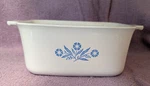 Corningware P-4-B Cornflower Design Casserole Dish 7"X5.5"X3". Fixed Price $5.90.