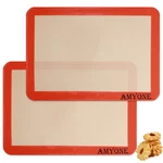 Amyone Quarter Sheet Silicone Baking Mat, 2 Pcs 11.8"L X 8.3"W, Orange. Fixed Price $17.35.