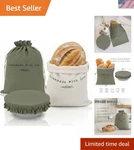 Beautiful Linen Bag Set And Proofing Cover For Homemade Sourdough Bread.... Fixed Price $28.52.