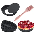 Urxirha 6 Pack Mini Fluted Tart Pans 4 Inch With Removable Bottom Nonstick Qu.... Fixed Price $16.71.