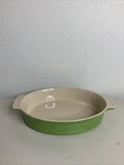 Creuset Cerise Oval Green Stoneware Casserole Dish Dutch Oven 11-43. Fixed Price $49.99.