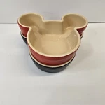 Of 2 Le Creuset Stoneware Mickey Mouse Disney Ramekins Ceramic Red & Black. Fixed Price $29.95.