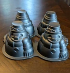 Wilton 3D Vtg Snowman Bundt Pan 4 Cavity Non-stick Heavy Duty Holiday Bakeware. Fixed Price $20.49.