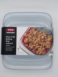 Oxo Good Grips Glass 2-QT Baking Dish With Lid Borosilicate Freezer To Oven. Fixed Price $18.00.