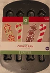 Wilton Holiday Cookie Pan 8-CAVITY Non-stick Metal Gray Rectangular 2105-0701. Fixed Price $10.00.