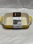 New Staub France Ceramic 7.5 X 6 1.25 Qt Rectangle Gratin Dish Citronella. Fixed Price $30.59.