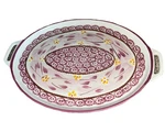 Temp-tations By Tara Old World Pink Lilac Oval Platter Serving Tray Handles 15"L. Fixed Price $19.99.