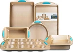 Perlli Baking Kit: Nonstick Gold Steel Oven Set - 6 Pieces, Round Cake Pan, Loaf. Fixed Price $69.99.