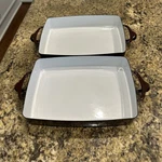 Lot Of Dansk France Casserole Pans Kobenstyle Brown Enamel Baking 10.5X8X2. Fixed Price $41.65.