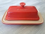 Le Creuset Cerise Covered Butter Dish Stoneware 2 Piece. Fixed Price $29.99.