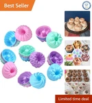 Versatile 24 Silicone Baking Cups - Perfect For Donuts, Muffins & More. Fixed Price $26.55.