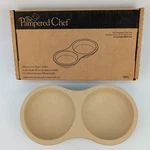 Pampered Chef Stoneware Microwave Double Egg Cooker #1372 In Box - Made Usa. Fixed Price $22.22.
