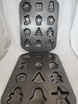 Pair Wilton Christmas Cookie Holiday Shapes Baking Pan 12 Non Stick New Box. Fixed Price $21.99.
