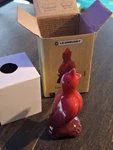 3.5" Tall "cerise" Le Creuset Pie Bird Funnel Vent Nwt Stoneware Cherry Red. Fixed Price $27.99.