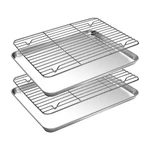 Small Baking Sheet With Cooling Set 2 Pans + Wire Cekee Stainless. Fixed Price $27.90.