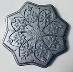 Nordic Ware Sweet Snowflakes Cake Shortbread Pan Gray Silver Cast Aluminum 6 Cup. Fixed Price $24.99.