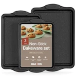 Bakken Cookie Sheets For Baking Nonstick Set 3-PIECE Stackable Carbon Steel.... Fixed Price $32.27.