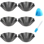 6 Pack Carbon Steel Non-stick Taco Salad Bowl Tortilla Shell Maker Black Baking. Fixed Price $23.24.