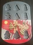 Wilton Christmas Cookie Sheet Baking Pan + Shapes Non-stick Holiday. Fixed Price $15.95.
