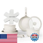 Country Kitchen Cookware Set Removable Handle Oven Rv Safe Pots Pans. Fixed Price $117.81.