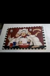 Baking Chefs Floor Counter Mat Kitchen Wall Art Checkered Border Cooking. Fixed Price $21.80.