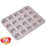 Bakeley 20-CAVITY Mini Muffin Pan Champagne Gold Non-stick Bakeware. Fixed Price $34.99.