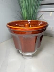 Vintage Williams Sonoma Monkey Bread Mold Brown Glazed Ceramic Baking Pan 8". Fixed Price $23.00.