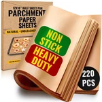 220 Pcs Parchment Paper Baking Sheets, 12X16 Inches By Baker's Signature. Fixed Price $24.65.