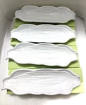 Sv. Williams Sonoma Pillivuyt France Set Of 4 White Corn Dishes In Box. Fixed Price $27.77.