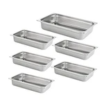 Hecmac 6 Pack Anti-jam Hotel Pans Inch Deep, 2-1/2" Full Size. Fixed Price $120.49.