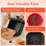 Cosori Air Fryer Liners, 100 Pcs Square Disposable Paper 3-5 Qt, Brown. Fixed Price $13.56.