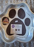 Wilton Paw Print Cake Pan, Silver, Aluminum. Fixed Price $12.99.