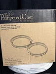 Pampered Chef Torte Set 1706 Round Silver Cake Mpn. Fixed Price $23.99.